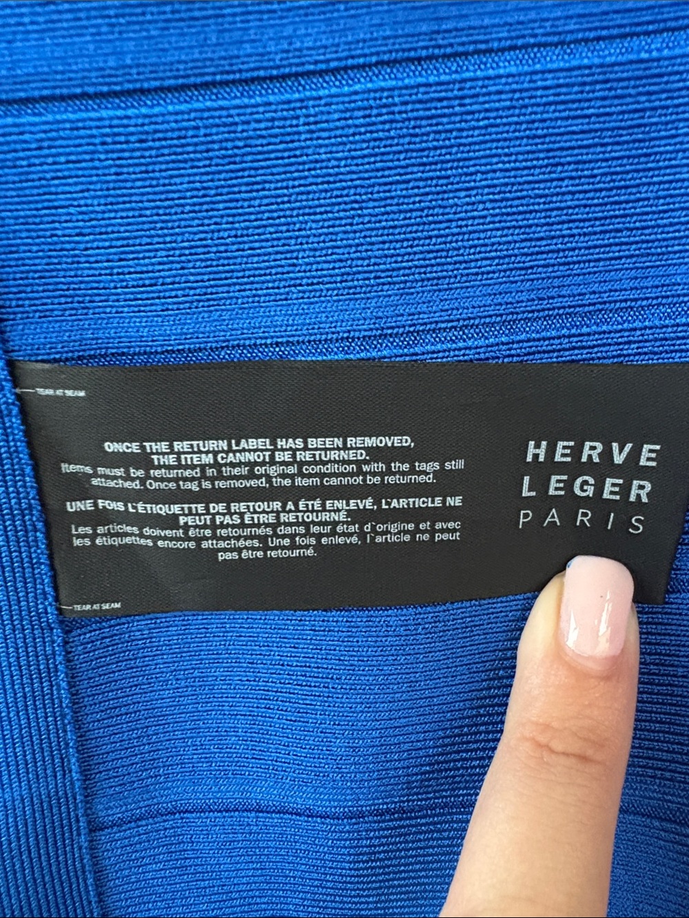 Herve Leger Cobalt Blue Bandage Maxi Dress - Picture 9 of 10